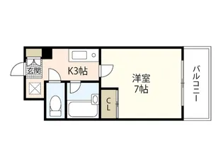 アイランドシティ猫屋【4階】の間取り