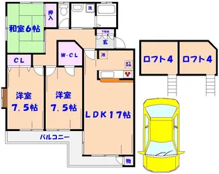 ミモザヤマノ【2階】の間取り