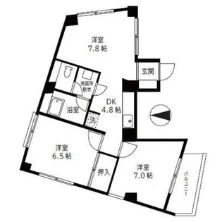 山中ビル【3階】の間取り