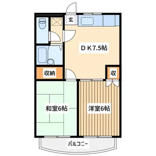 パークハイム片倉【4階】の間取り