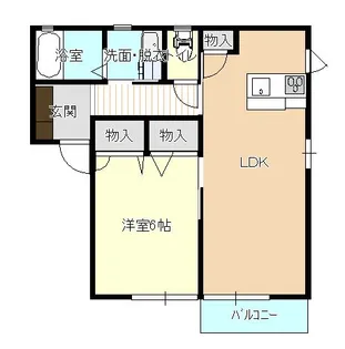 ウエストヒルズ渡辺1【1階】の間取り