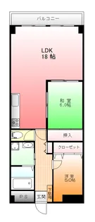 平和ビル松が枝マンション【5階】の間取り