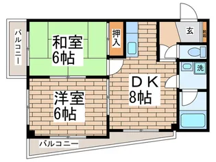 ハイツ目蒲【2階】の間取り