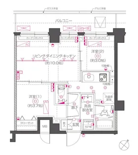 ZOOM下丸子【4階】の間取り