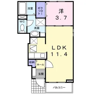 セレッソ【1階】の間取り