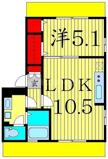 パーチェメゾン明日香【1階】の間取り