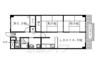 ラポート折坂【5階】の間取り