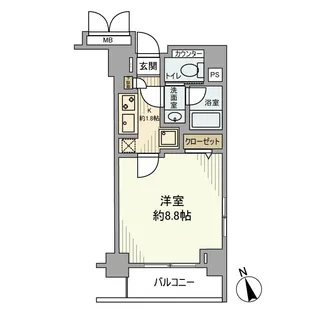 東急ドエル・グラフィオ八丁堀【10階】の間取り
