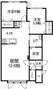 プランドール上富良野【2階】の間取り