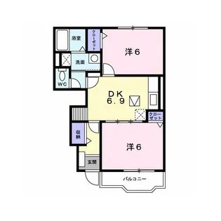 プレーヌ・フォンテーヌIV B棟【1階】の間取り
