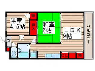 ハイフィールド浦和V【1階】の間取り