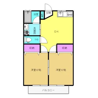 栃木県宇都宮市兵庫塚3【アパート】の間取り