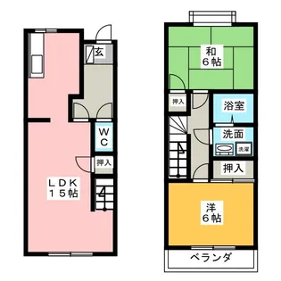 レイクサイド・ヴィラA【1階】の間取り