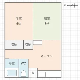 ヴィラ栄町【1階】の間取り