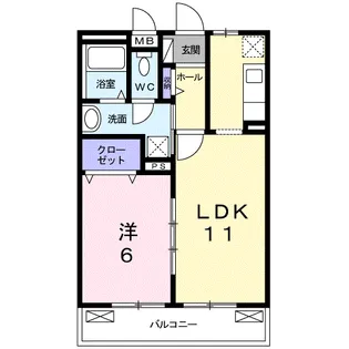 アミティエI【1階】の間取り