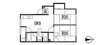 シャンブル中村【2階】の間取り