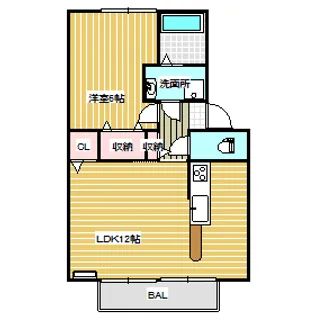 ファミール岡【2階】の間取り