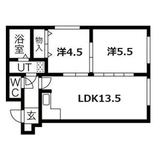 ベルヴィーコートS4【4階】の間取り