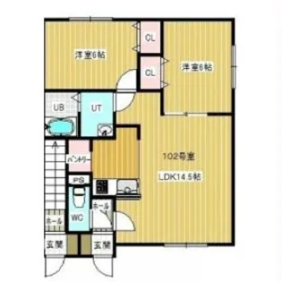 グランドゥール【1階】の間取り