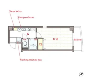 ラ・フォンテ海老江【10階】の間取り