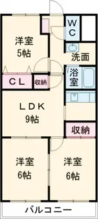 HAPPY EREA BISCKET倶楽部【5階】の間取り