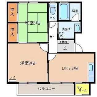 ポートサイド萩原400【1階】の間取り