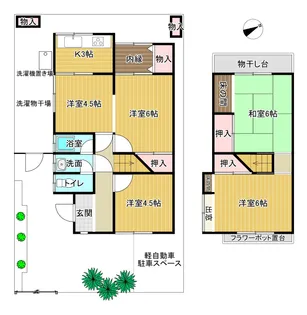 京都府長岡京市一文橋2【一戸建】の間取り