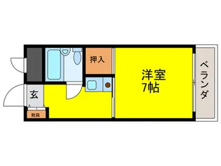ロイヤルコート松虫【2階】の間取り