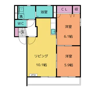 ブレシアスヒル II【2階】の間取り