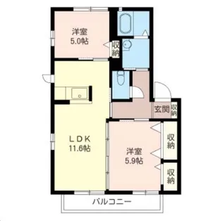 フェリーチェ II番館【2階】の間取り