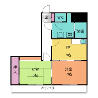 秋葉マンション【2階】の間取り