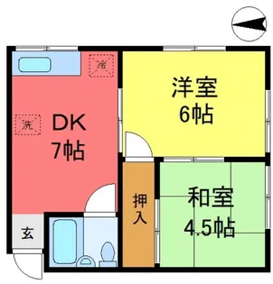 高橋コーポ【1階】の間取り