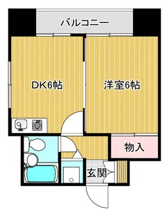 ダイアパレス古町【6階】の間取り