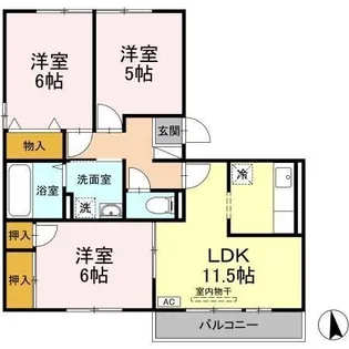 スカイラブSUN【3階】の間取り