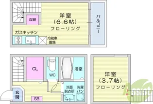 メルツ原町【1階】の間取り