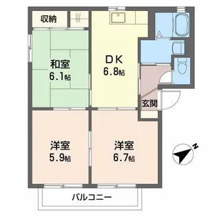 3DKの間取り画像