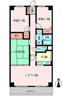 埼玉県蕨市錦町2【マンション】の間取り