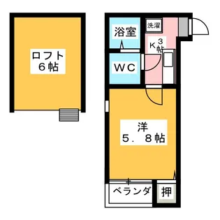 ベルメゾン柴田【1階】の間取り