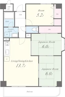 大阪府岸和田市箕土路町2【マンション】の間取り