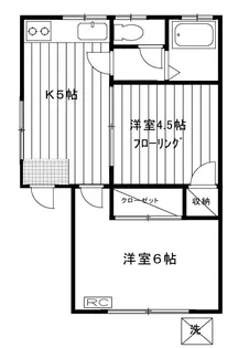 東京都中野区江原町3【アパート】の間取り
