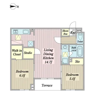 利右ヱ門【3階】の間取り