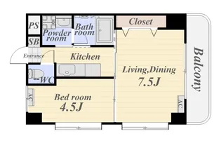 ヨーロピア荒田【10階】の間取り