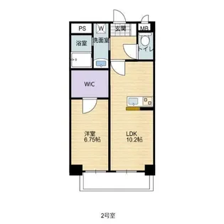 アーバンスペース弓削II【5階】の間取り