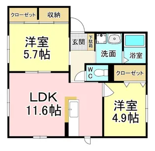 グラン・シャーメゾン C棟【1階】の間取り