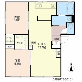 コンフォール川原田 E棟【1階】の間取り