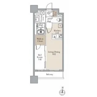 レジディア仙台北四番丁プレイス【4階】の間取り