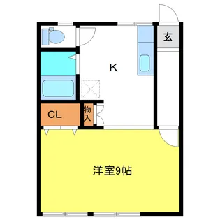 ワンデーハウスA棟【1階】の間取り