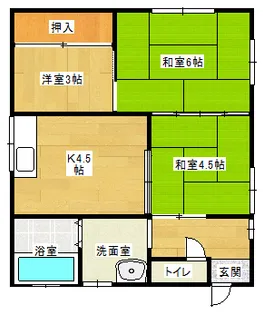 久保貸家【2階】の間取り