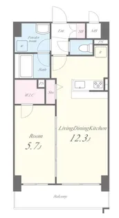 ソレアード玉造【5階】の間取り