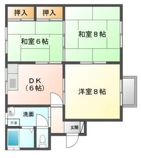 平成ハイツ【1階】の間取り